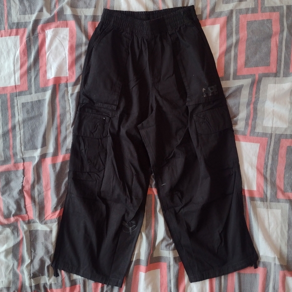 Puma X Perks And Mini wide leg cargo flight pants black men's size LARGE